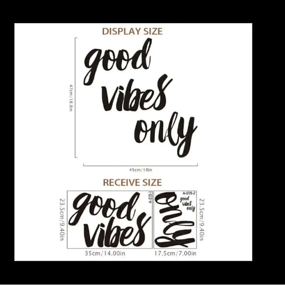 Good Vibes Only Wall Decal